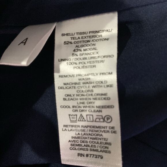 NWT Ann Taylor Skirt Size 2 Sheath Career Nautical Gingham Lined Front Slit - Picture 4 of 6